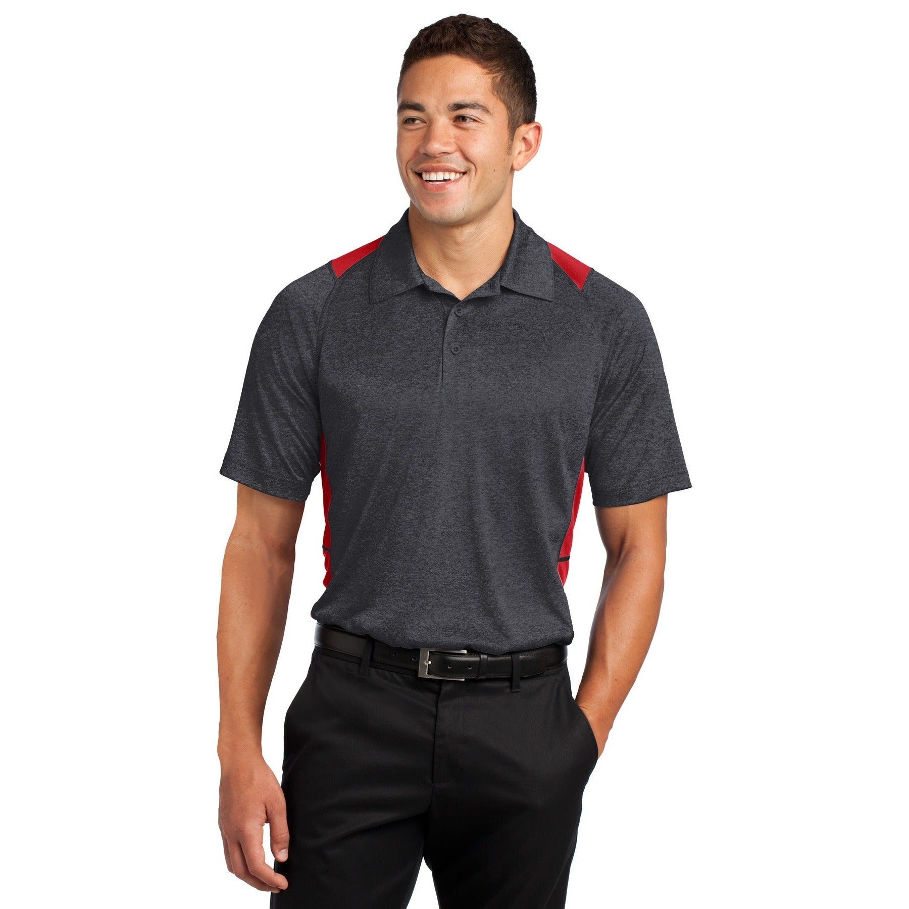 Sport-Tek-Sport-Tek® Heather Colorblock Contender™ Polo. ST665-MedTech-2